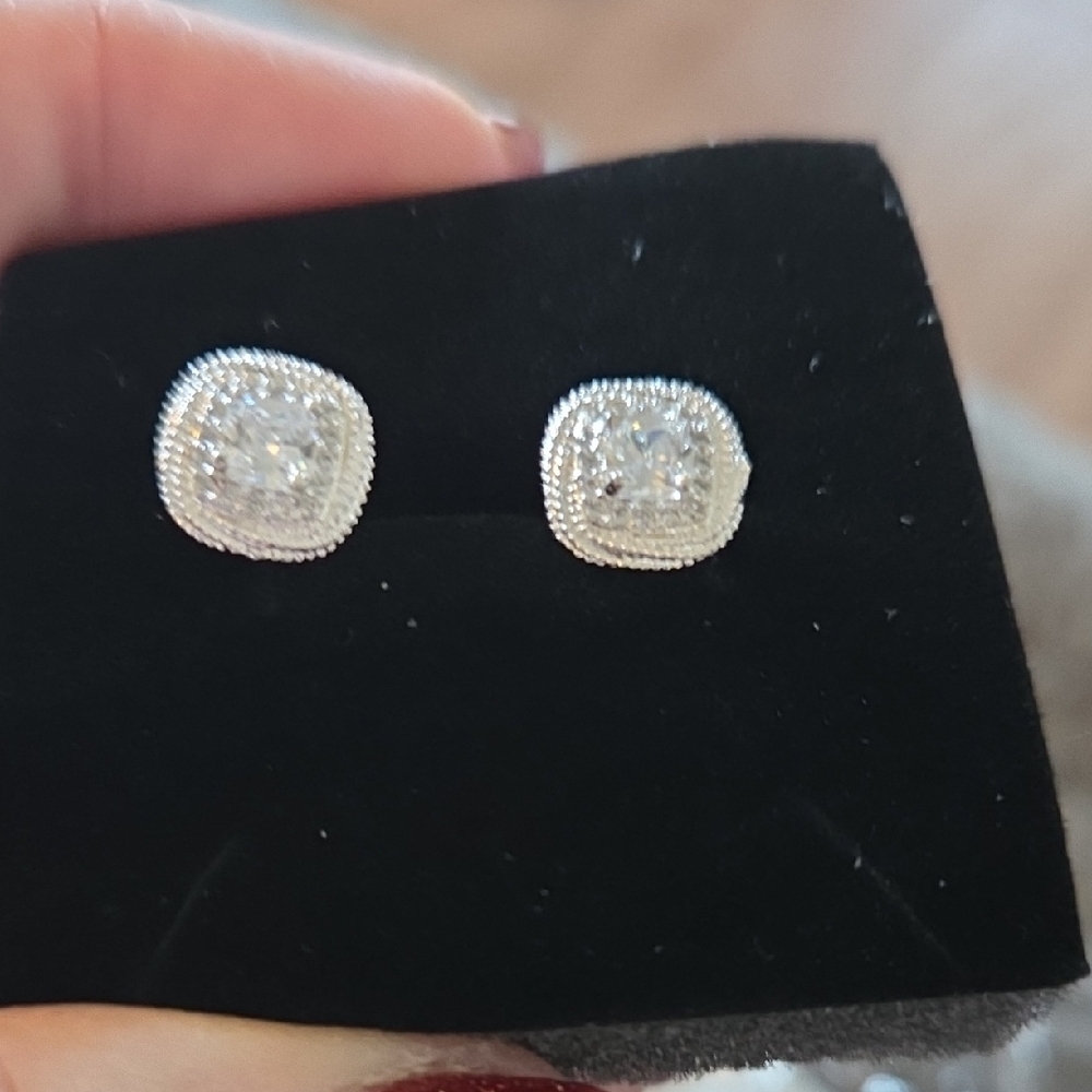 Elegant Silver Stud Earrings